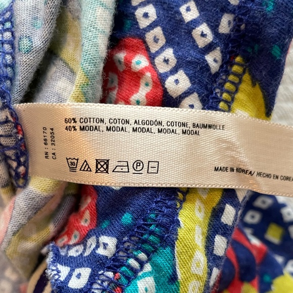 Anthropologie Eloise Boho Print PJ/Lounge Pants Drawstring Pockets Wide Leg Blue - Picture 8 of 13